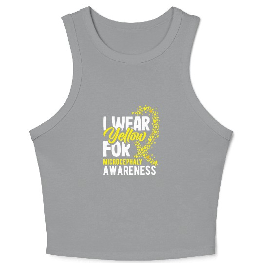 I Wear Yellow for Microcephaly Awareness Crop Tank Top
