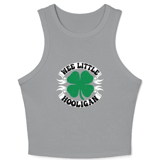 Wee Little Hooligan Cute St. Patrick's Day Irish S Crop Tank Top
