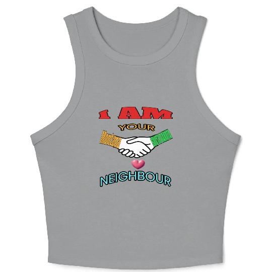 I AM YOUR NEIGHOUR MONTANA AND SOUTH DAKOTA Crop Tank Top