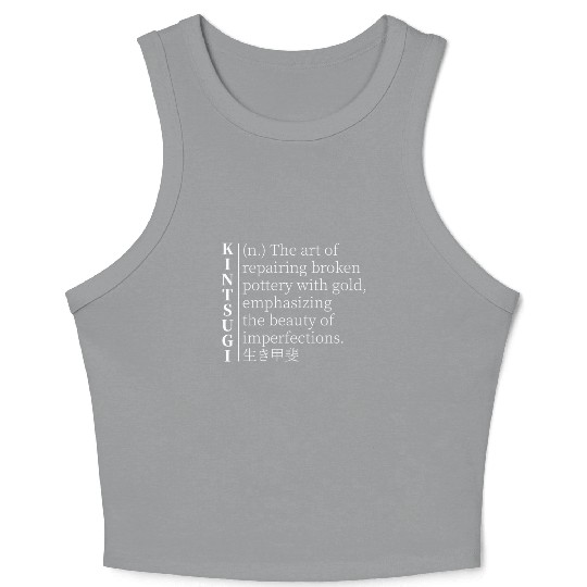 Kintsugi Meaning Pottery Culture Kintsugi Heart Crop Tank Top
