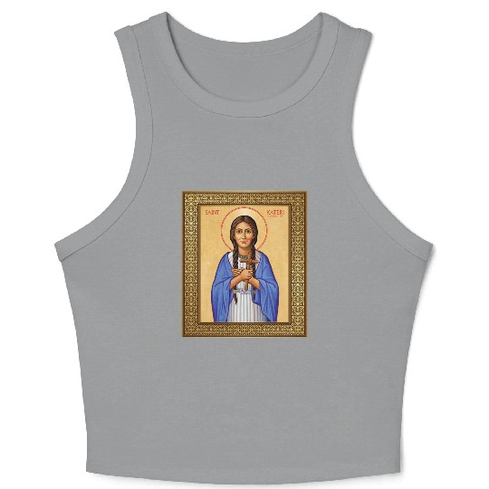 St Kateri Tekakwitha Lily of the Mohawks Catholic Crop Tank Top