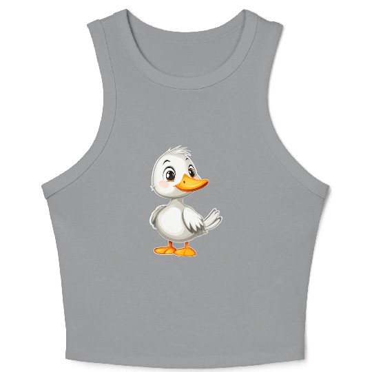 White duck Crop Tank Top