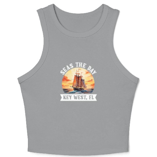 Florida Keys SEAS THE DAY IN KEY-WEST FLORIDA Crop Tank Top