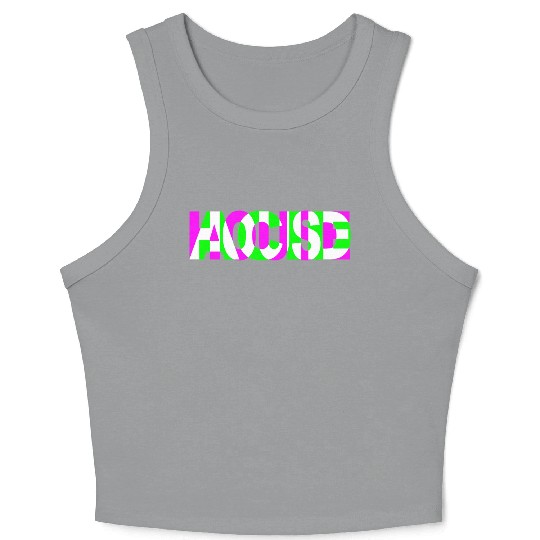 Acid House Techno Raver Crop Tank Top