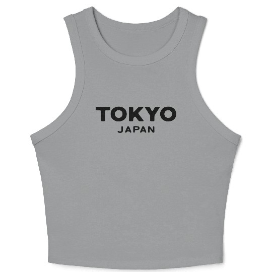 Tokyo Japan Asia Font Design Print Crop Tank Top