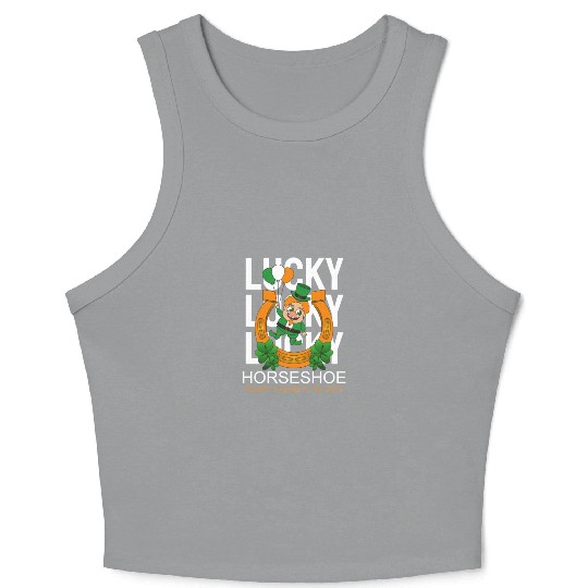 Lucky horseshoe your ticket to joy Crop Tank Top