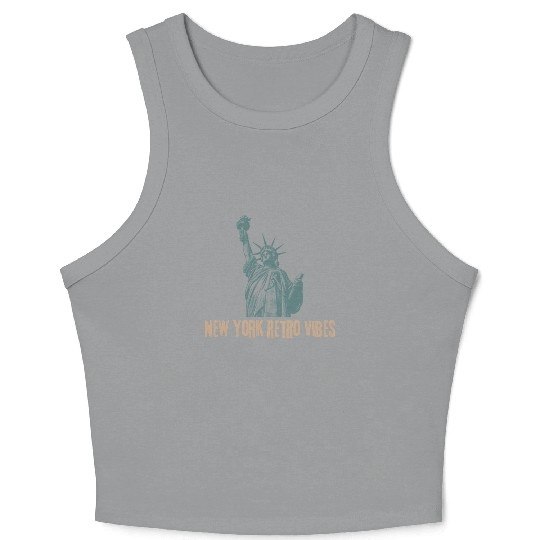 “New York Retro Vibes – Classic City Nostalgia” Crop Tank Top