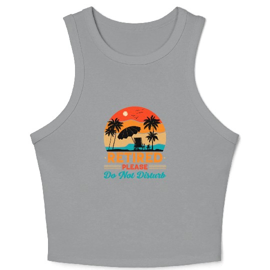 Retired Please Do Not Disturb Fun Crop Tank Top