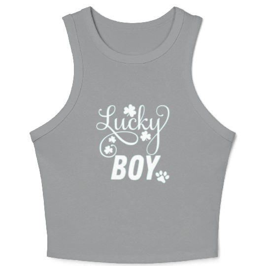 Lucky Boy St Patrick's Day Crop Tank Top