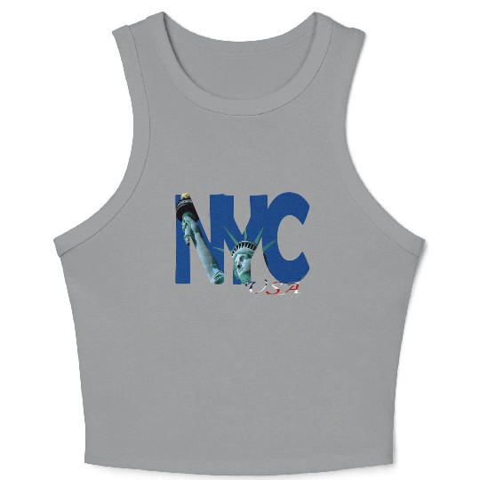 Art of Statue of Liberty Crop Tank Top