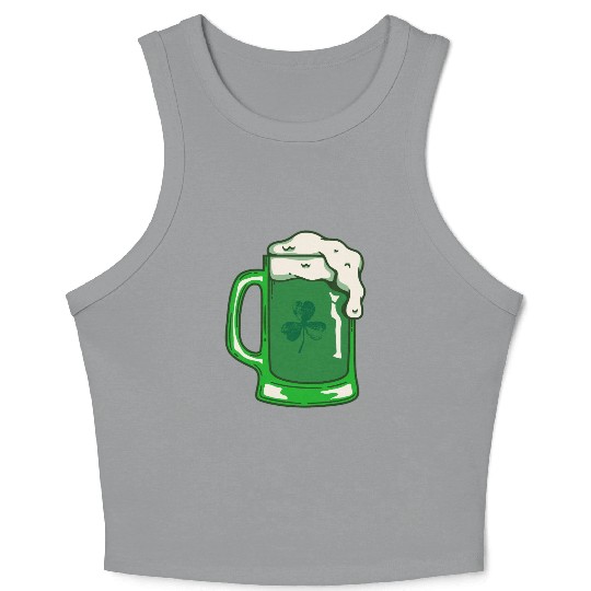 Green Beer Crop Tank Top