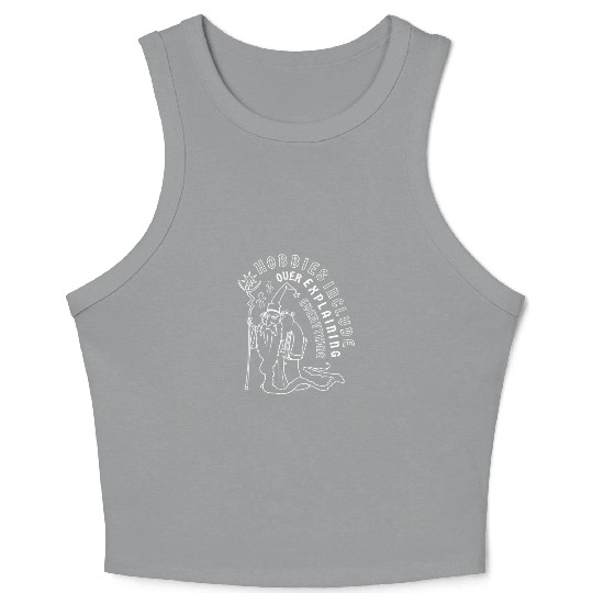 Funny Wizard Crop Tank Top | Over Explaining Mage Crop Tank Top