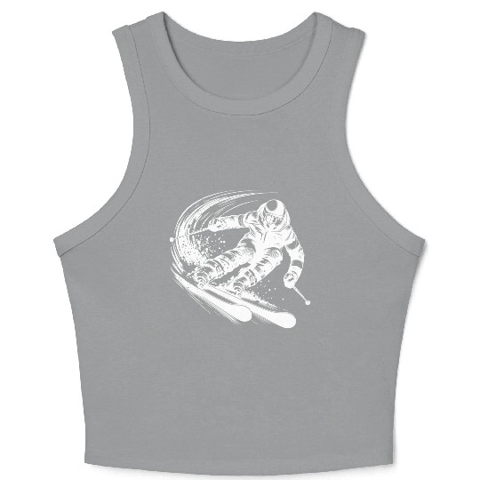 Skiing Speed And Precision In The Snow Crop Tank Top