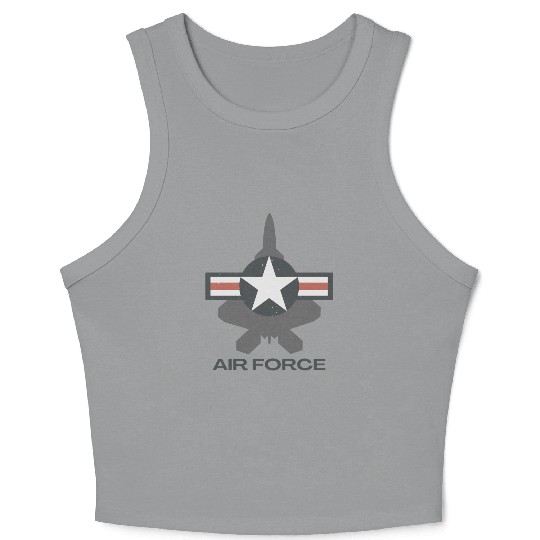 F-22 Raptor Patriotic Roundel Crop Tank Top