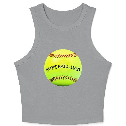 Softball Dad Crop Tank Top