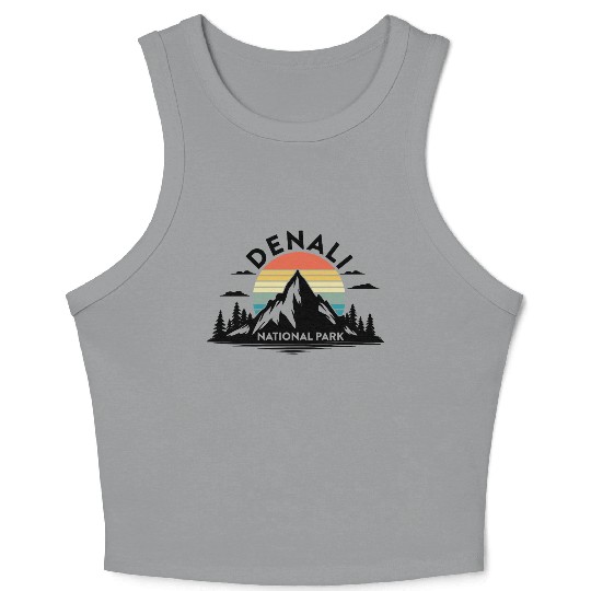 Retro Denali National Park US Vintage Denali Crop Tank Top