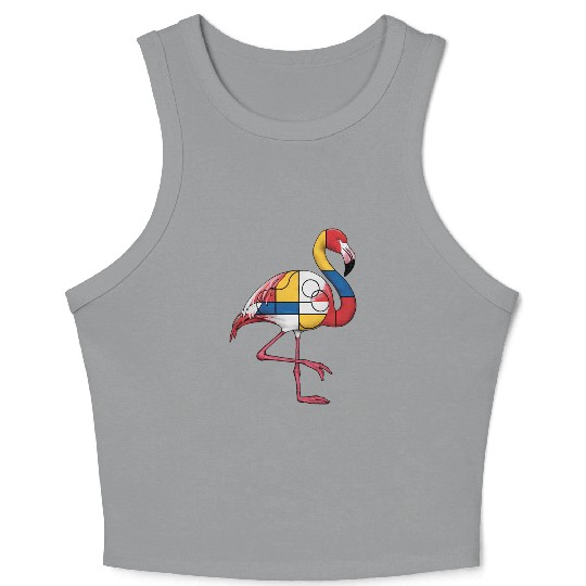 Fibonacci Flamingo Crop Tank Top