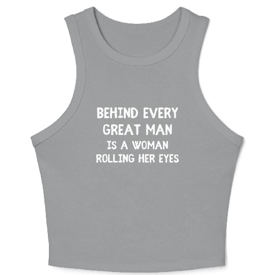 Funny Sarcastic Husband Wife Quote Crop Tank Top