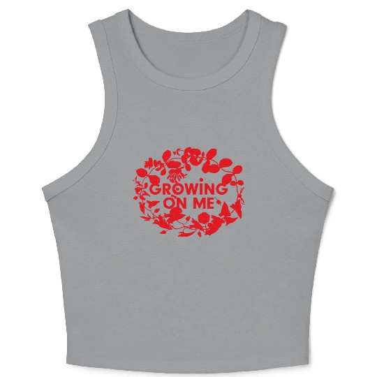 Botanical Growth Statement Design Crop Tank Top