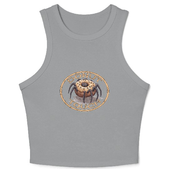 Donut Spider Funny Pun Crop Tank Top