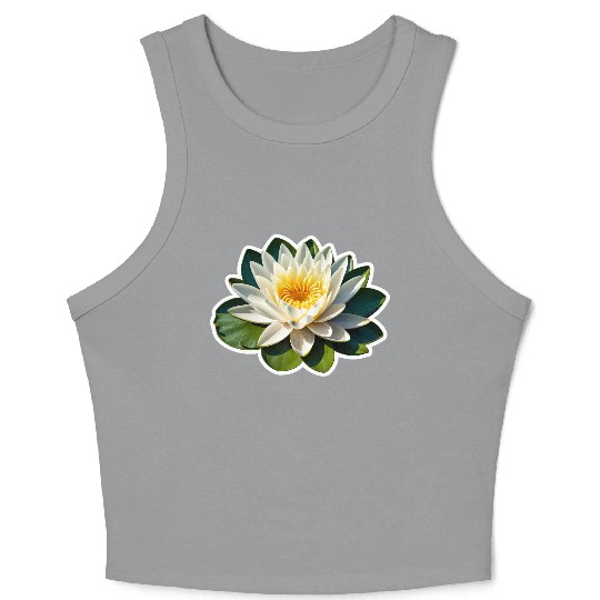 A beautiful Water Lily Crop Tank Top