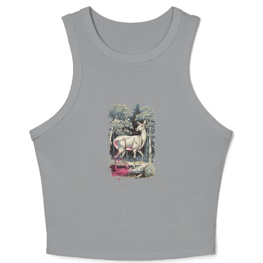 Deer in the forest 2 Crop Tank Top