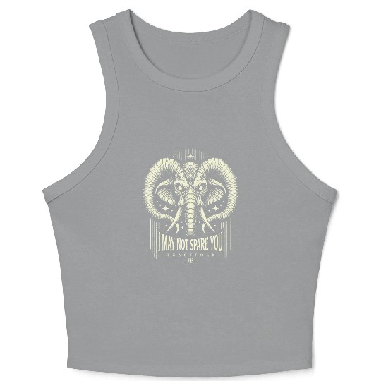 Horned Elephant Crop Tank Top