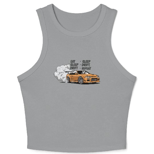 Eat Sleep Drift Repeat Crop Tank Top – Neon JDM Car Raci
