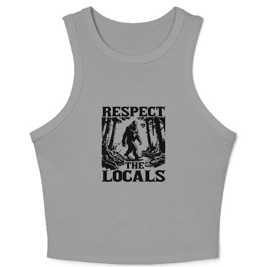 Respect the Locals – Bigfoot in the Wild Crop Tank Top