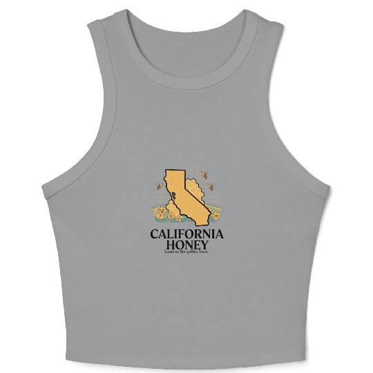 California honey sweet as the golden state Crop Tank Top