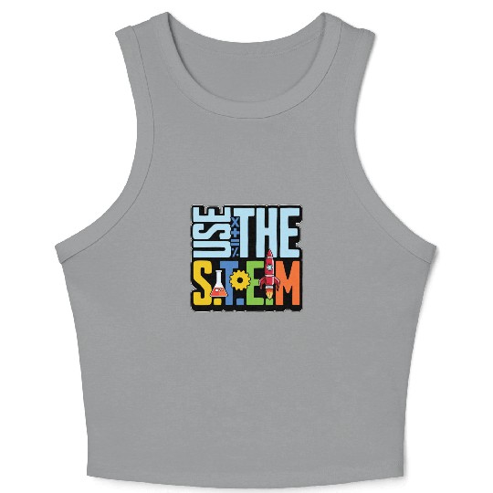 STEM Teacher Use The STEM Loves Computer Science Crop Tank Top