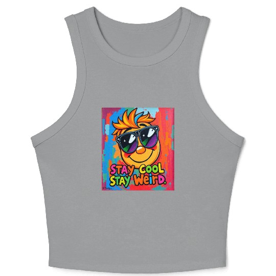 Stay Cool, Stay Weird Crop Tank Top