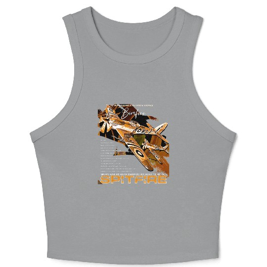 Spitfire Legend: WWII Icon in Flight Crop Tank Top