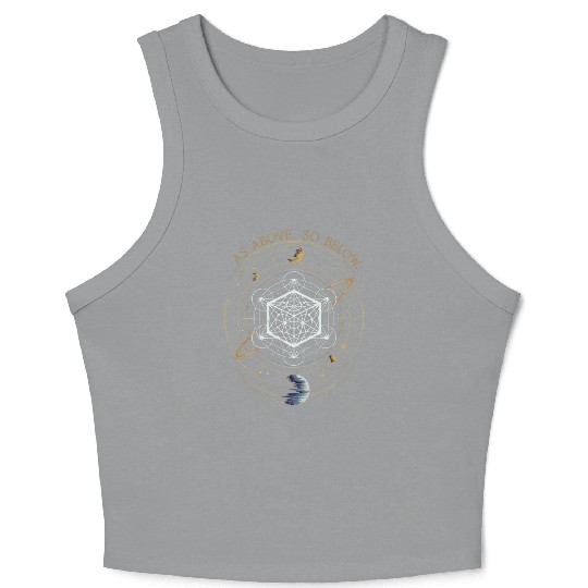 As Above, So Below - Sacred Geometry Crop Tank Top
