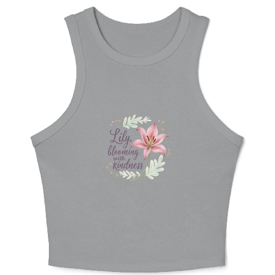 Lily, blooming with kindness Crop Tank Top