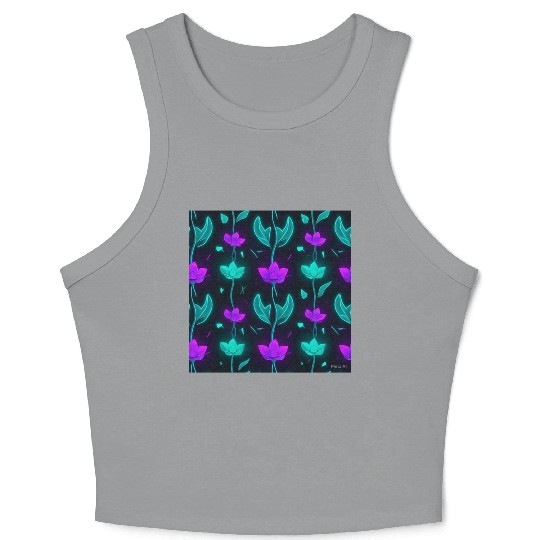 "Vibrant Petal Lights Crop Tank Top