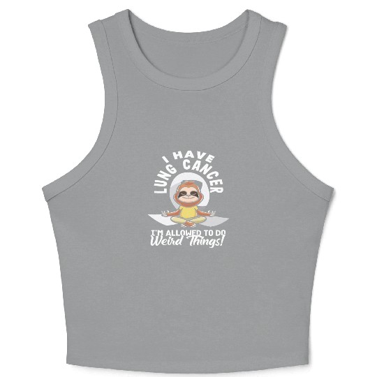 Lung Cancer Awareness Weird Things Crop Tank Top