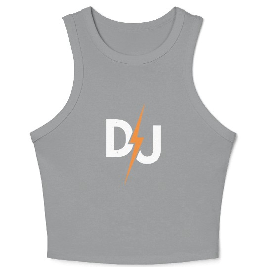 DJ Lightning Bolt – High-Energy Music Lover Logo Crop Tank Top
