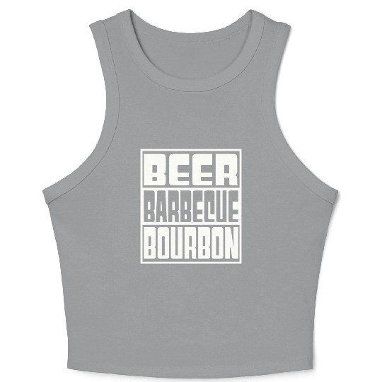 Beer Barbeque Bourbon Crop Tank Top