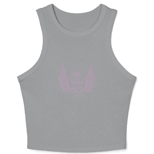 60th birthday angel wings unique since May 1965 Crop Tank Top