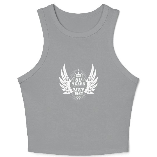 60th birthday angel wings unique since May 1965 Crop Tank Top