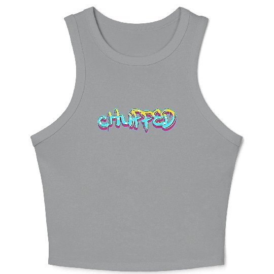 CHUPPED  finish in light blue Crop Tank Top