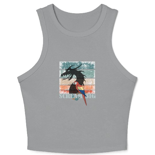 Scream Big Parrot Dragon Fusion Crop Tank Top