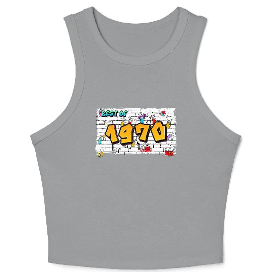 Vintage Rebel 1970 Graffiti – 55 Years of Street Crop Tank Top