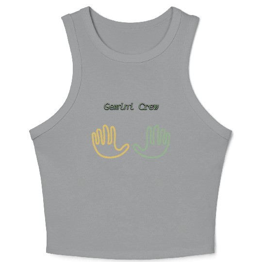 New, Original Gemini Symbol Crop Tank Top