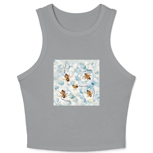 Bumble bee be kind of a bitch funny bug insect Crop Tank Top