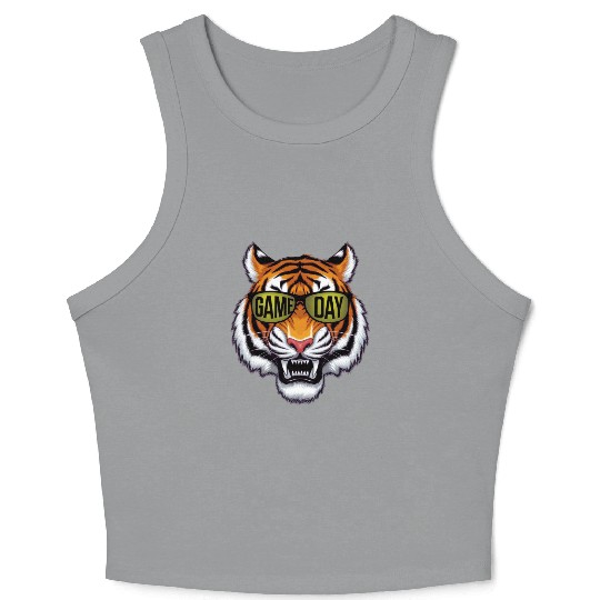 Tiger Jungle Game Day Tiger Lover Jungle Spor Crop Tank Top