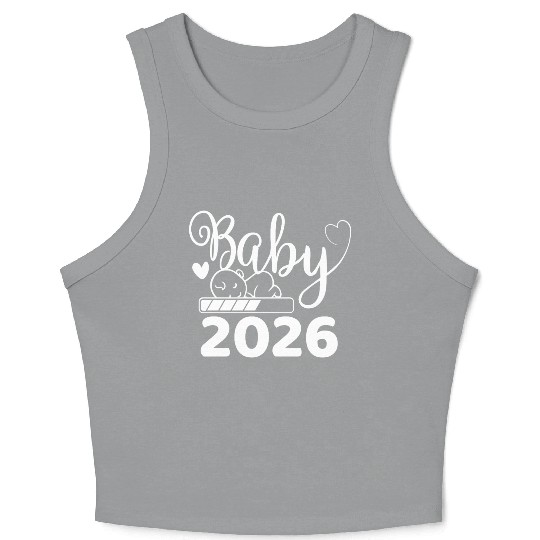 Baby 2026 Loading Expecting Joyful Arrival Crop Tank Top