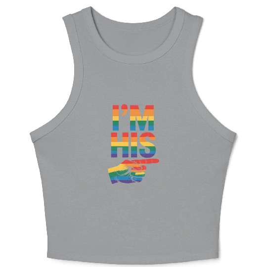 I'm His Gay Couple Matching LGBTQ Pride Crop Tank Top