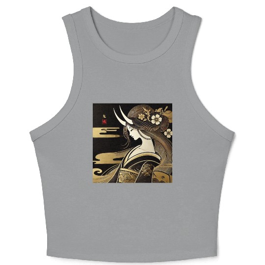 Oni girl in Kimono Crop Tank Top